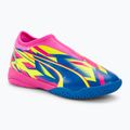 Dětské kopačky PUMA Ultra Match LL Energy IT+Mid Jr luminous pink/ultra blue/yellow alert