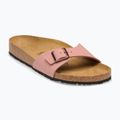 Dámské pantofle BIRKENSTOCK Madrid Birkibuc Narrow růžová hlína
