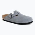 Nazouváky BIRKENSTOCK Boston Suede Leather stone blue
