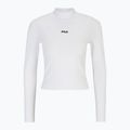 Dámské tričko longsleeve  FILA Linnuse Cropped Turtle Neck bright white