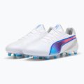 Kopačky PUMA King Ultimate FG/AG puma white/bluemazing/flat light grey/sunset glow 8