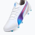 Kopačky PUMA King Ultimate FG/AG puma white/bluemazing/flat light grey/sunset glow 12