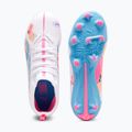 Dětské kopačky PUMA Ultra 5 Match Vol. Up FG/AG Jr puma white/luminous blue 4