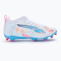 Dětské kopačky PUMA Ultra 5 Match Vol. Up FG/AG Jr puma white/luminous blue 3