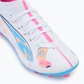 Dětské kopačky PUMA Ultra 5 Match Vol. Up FG/AG Jr puma white/luminous blue 7