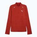 Pánská běžecká mikina PUMA Run Cloudspun 1/4 Zip mars red