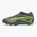 Dětské kopačky PUMA Ultra 5 Match FG/AG Jr matte aged silver/yellow alert/puma aged silver