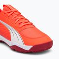 Dětské boty na házenou PUMA Accelerate Jr glowing red/white/dark crimson/black 7