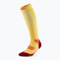 Dámské kompresní ponožky CEP Run Tall 5.0 marigold/burgundy 2