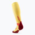 Dámské kompresní ponožky CEP Run Tall 5.0 marigold/burgundy 3