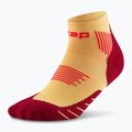 Pánské kompresní ponožky CEP  Run Low Cut 5.0 marigold/burgundy 2