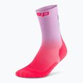Pánské kompresní ponožky CEPRun Edt. Gradient Mid Cut Compression 5.0 pink/lilac fade 2