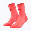 Dámské ponožky CEP Ultralight Mid Cut 4.0 neon coral/red