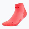 Pánské kompresní ponožky CEP Ultralight Low Cut 4.0 neon coral/red 2