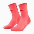 Pánské kompresní ponožky CEP Ultralight Mid Cut 4.0 neon coral/red
