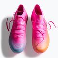 Dětské kopačky PUMA Future 9 Pro FG/AG Jr poison pink/puma wht/sun stream/bright aqua/puma blk 6