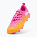 Dětské kopačky PUMA Future 9 Play FG/AG Jr poison pink/puma wht/sun stream/bright aqua/puma blk
