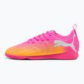 Dětské kopačky PUMA Future 9 Play IT Jr poison pink/puma wht/sun stream/bright aqua/puma blk