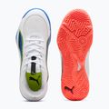 Dětské boty na házenou PUMA Accelerate 4 Game On Jr puma white/glowing red/ultra blue 12