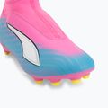 Dětské kopačky PUMA Ultra 6 Match+ LL FG/AG Jr poison pink/puma white/sun stream/bright aqua/puma black 7