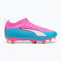 Dětské kopačky PUMA Ultra 6 Match FG/AG Jr poison pink/puma white/sun stream/bright aqua/puma black 3