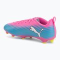 Dětské kopačky PUMA Ultra 6 Play FG/AG Jr poison pink/puma wht/sun stream/bright aqua/puma blk 3