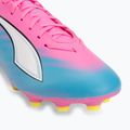 Dětské kopačky PUMA Ultra 6 Play FG/AG Jr poison pink/puma wht/sun stream/bright aqua/puma blk 7