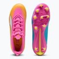 Dětské kopačky PUMA Ultra 6 Play FG/AG Jr poison pink/puma wht/sun stream/bright aqua/puma blk 6
