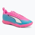 Dětské kopačky PUMA Ultra 6 Play TT Jr poison pink/puma wht/sun stream/bright aqua/puma blk