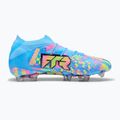 Kopačky PUMA Future 9 Ultimate Advanced Level FG puma white/blue glimmer/pink glimmer/yellow alert 2