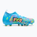 Dětské kopačáky PUMA Future 9 Match Advanced Level FG/AG Jr puma white/blue glimmer/pink glimmer/yellow alert 2