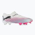 Kopačky PUMA Future 7 Ultimate Low FG/AG white/black/poison pink/bright aqua/silver mist 2