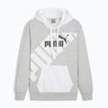 Pánská mikina  PUMA Power Graphic Hoodie TR light gray heather