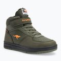 Dětské boty KangaROOS K-CP Bound Mid EV military green / flame