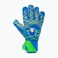 Brankářské rukavice  uhlsport Aquagrip HN pacific blue/fluo green/w