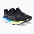 ASICS Gel-Nimbus 25 pánské běžecké boty black/glow yellow 4