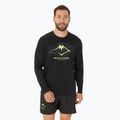 Pánské běžecké tričko longsleeve  ASICS Fujitrail Logo black/graphic grey/safety yellow