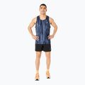 Koszulka do biegania męska ASICS  Road All Over Print Singlet blue expanse/midnight 2