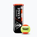 Dětské tenisové míče Dunlop Stage 2 3 ks oranžovo-žlute 601339