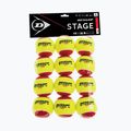 Dětské tenisové míče Dunlop Stage 3 12 ks červeno-žlute 601344