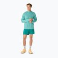 Pánské běžecké tričko longsleeve ASICS Road Lite-Show 1/2 Zip light teal 2