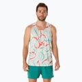Pánské běžecké tílko tank top ASICS  Road All Over Print Singlet birch