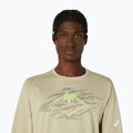 Pánské běžecké tričko Longsleeve ASICS Fujitrail Logo LS khaki  5