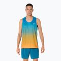 Pánské běžecké tílko ASICS Road Fade Singlet aegean blue/yamabuki