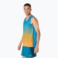 Pánské běžecké tílko ASICS Road Fade Singlet aegean blue/yamabuki 4