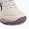 Dětské tenisové boty ASICS Gel-Resolution X GS Clay soft oat/dark aubergine 7