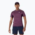 Pánské tenisové tričko ASICS Match Jacquard dark aubergine