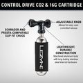 Cyklistická pumpa Lezyne Control Drive CO2 + 1 x cartridge 25 g gloss black 3