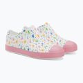 Native Jefferson Print Disney Jr dětské tenisky shell white/princess pink/pastel white confetti 4