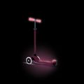 Dětská tříkolová koloběžka Globber Primo Plus Glow Lights coral pink 11